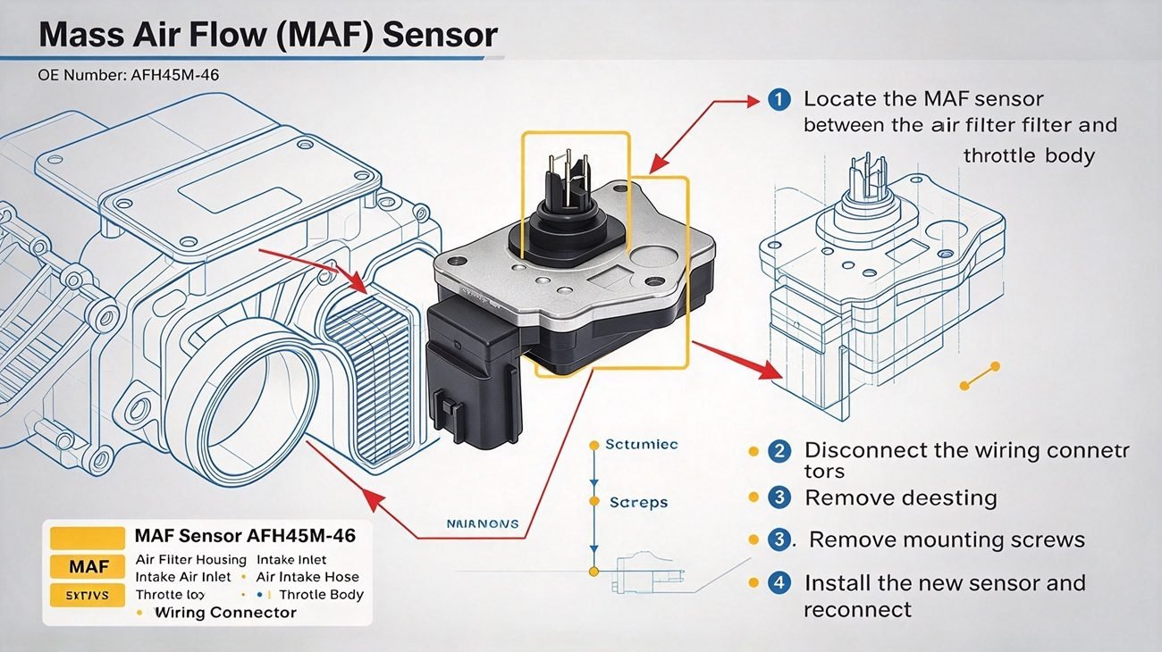 AFH45M-46 MAF Sensor Installation Diagram