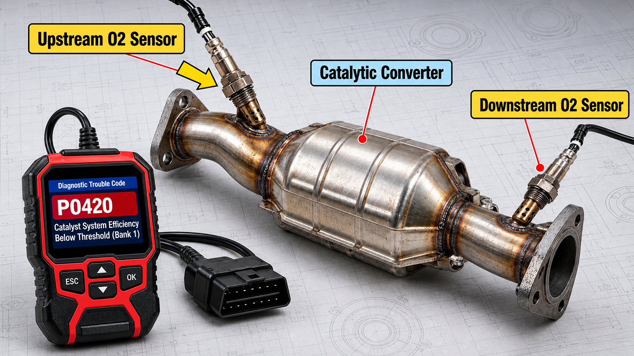 Oxygen sensor installation diagram